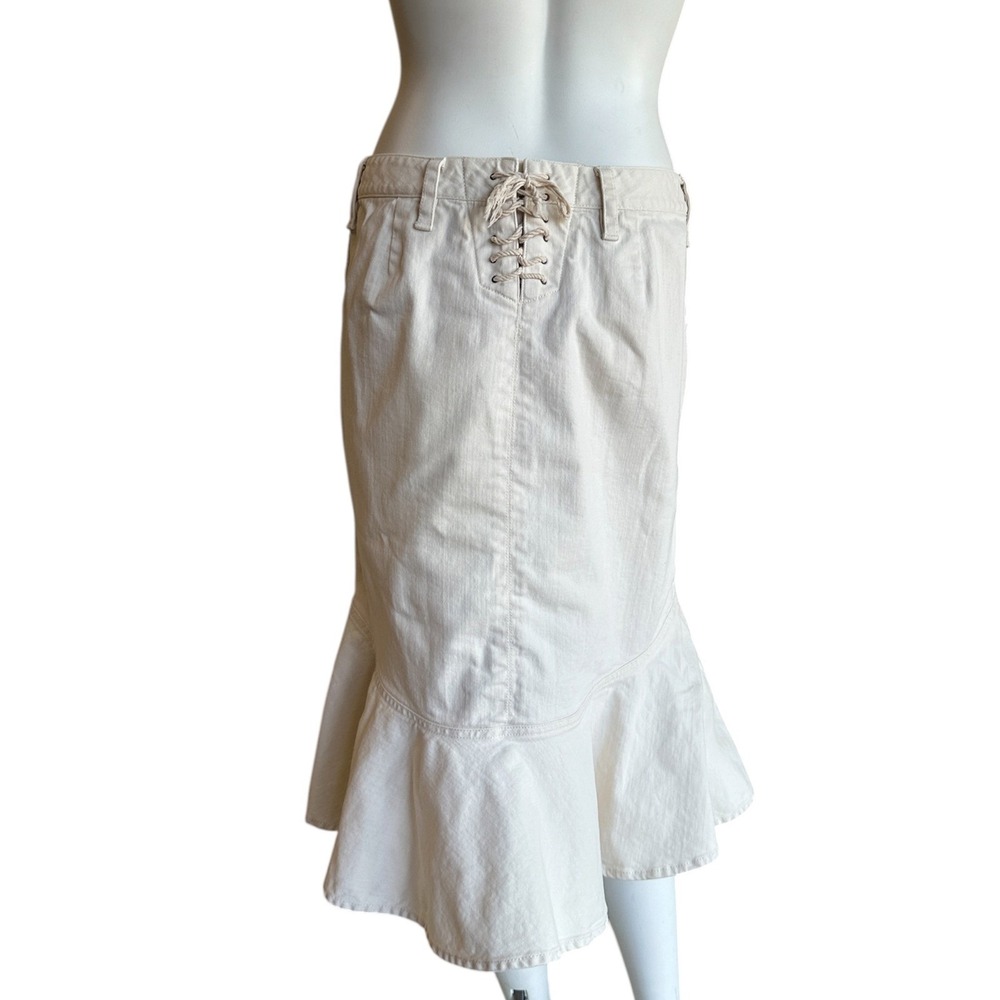 Lauren Ralph Lauren nautical lace up cotton skirt size 4